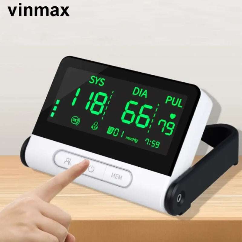 Vinmax Electronic Blood Pressure Monitor Aphygmomanometers With Arm Cuff 4.5 Inches Large Screen