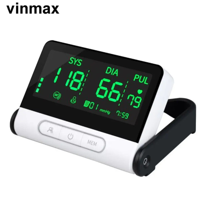 Vinmax Electronic Blood Pressure Monitor Aphygmomanometers With Arm Cuff 4.5 Inches Large Screen