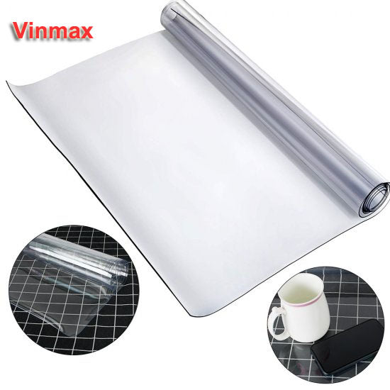 Vinmax 82 x 44 Inch Clear Table Protector Clear PVC Table Cover Protector